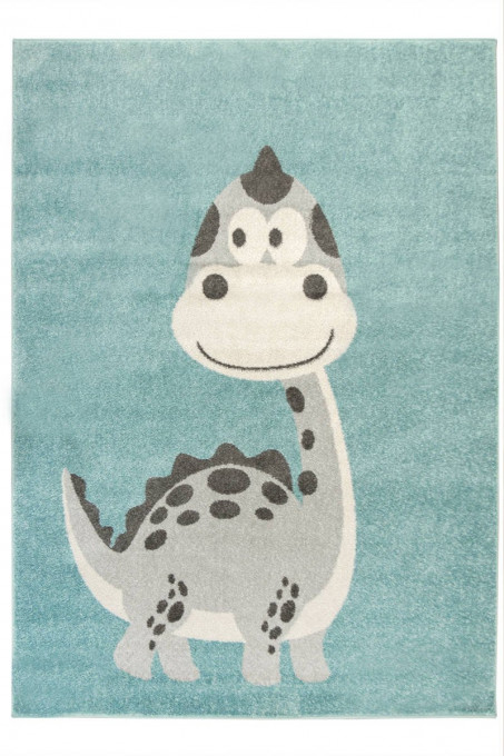 Detský koberec Emily Kids 5860D l. Dinosaurus tyrkysový