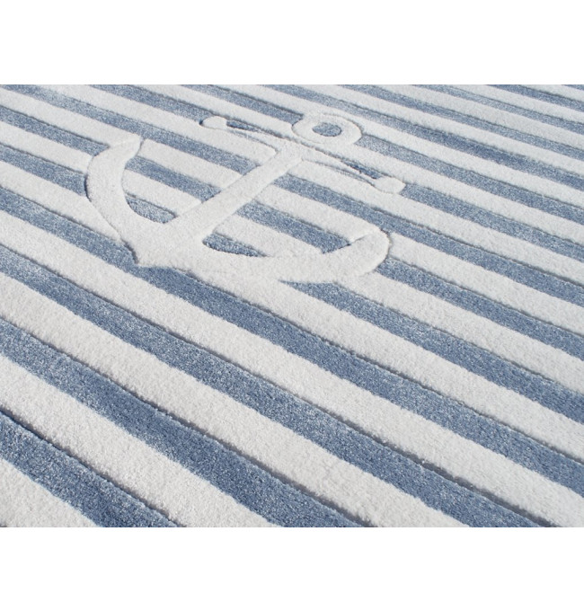Detský koberec Happy Rugs AUF HOHER SEE 7 svetlomodrý / biely