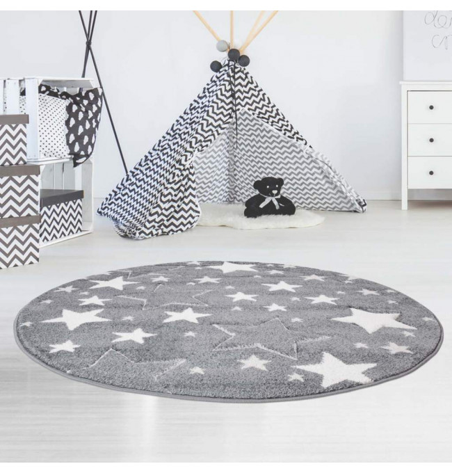 Dětský koberec Hvězdy Bueno 1325 šedý