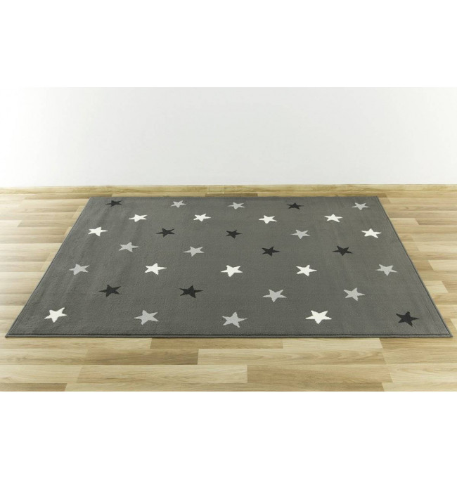 Detský koberec Kids 533752/89911 Hviezdy sivý