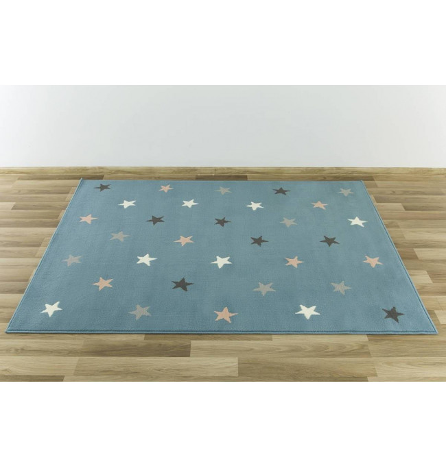 Detský koberec Kids 533752/95822 Hviezdy modrý