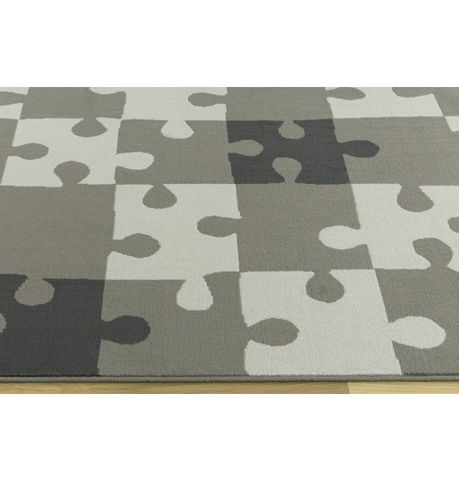 Dětský koberec KIDS 533913/89911 puzzle, šedý