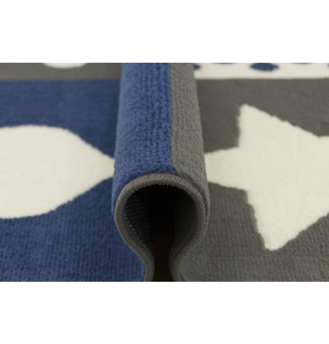 Detský koberec KIDS 533914/94915 sivý / modrý