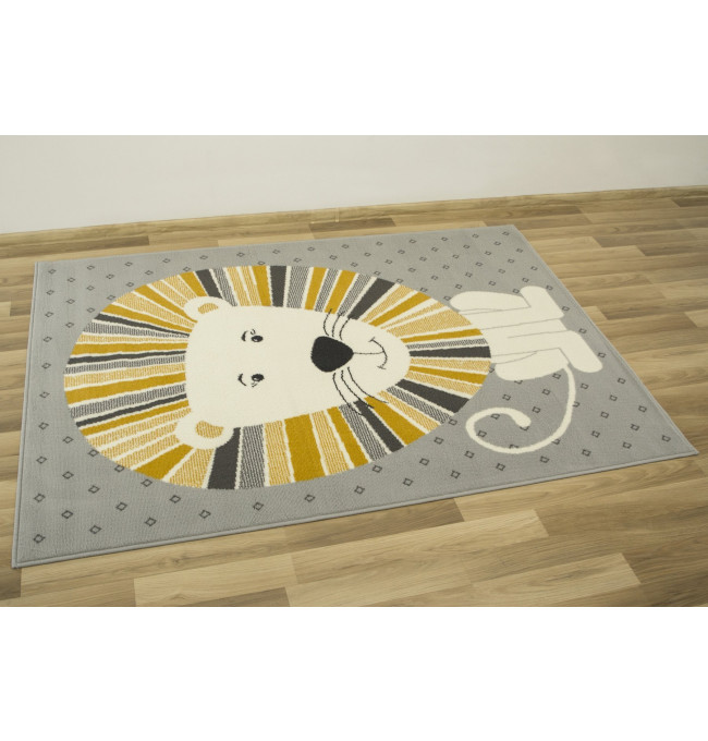 Dětský koberec Kids 534212/89945- roztomilé Lvíče, šedý