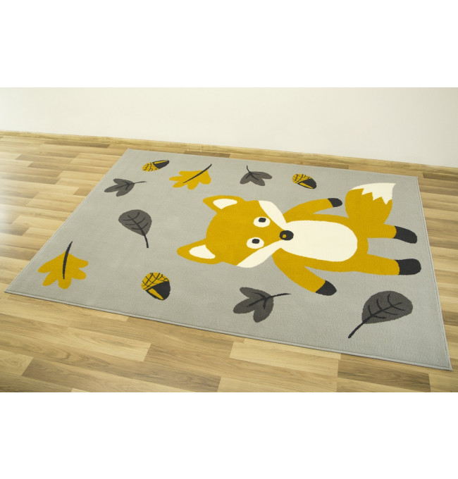Dětský koberec Kids 534431/89945- Lišáček, šedý