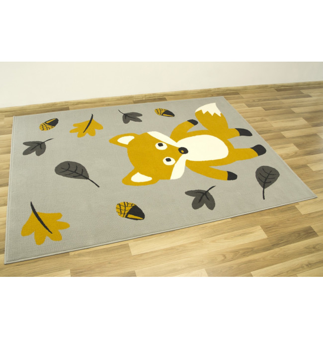 Detský koberec Kids 534431/89945- Lišiačik, sivý
