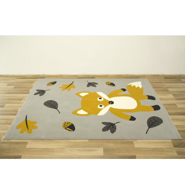 Detský koberec Kids 534431/89945- Lišiačik, sivý