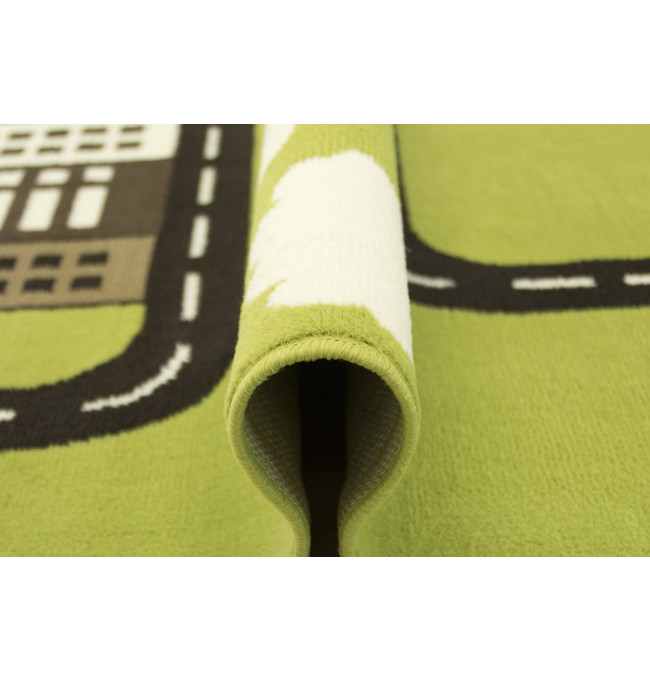 Dětský koberec Kids 534451/67955 - Uličky mezi domky, zelený