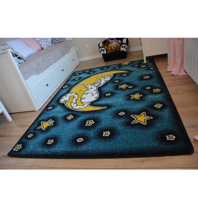 Detský koberec Kids Cat modrý C414