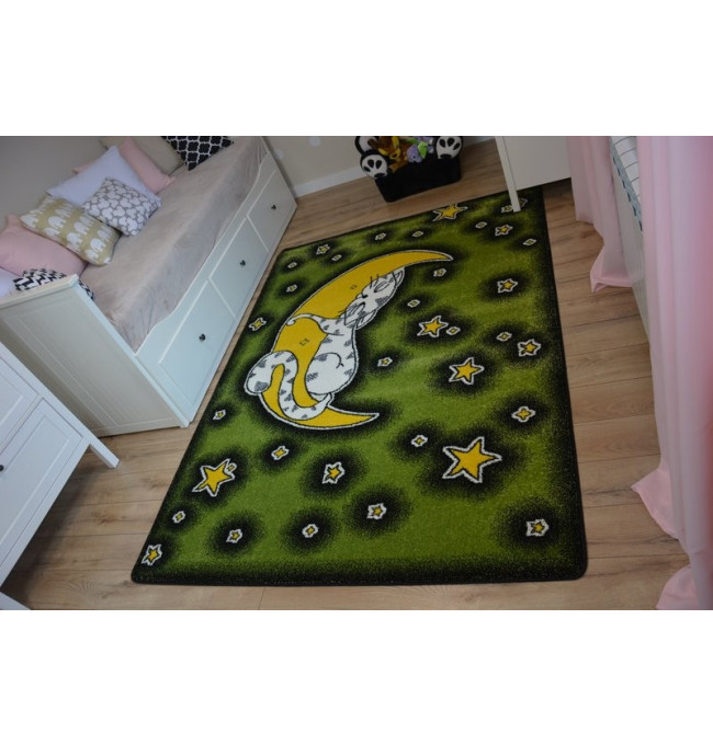 Dětský koberec Kids Cat zelený C414