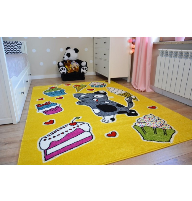 Dětský koberec Kids Ciacho žltý C415