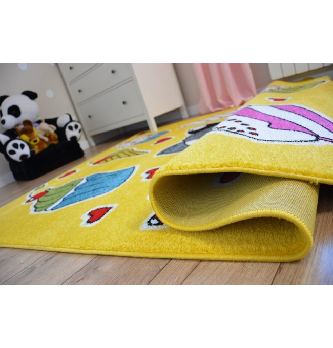 Detský koberec Kids Ciacho žltý C415