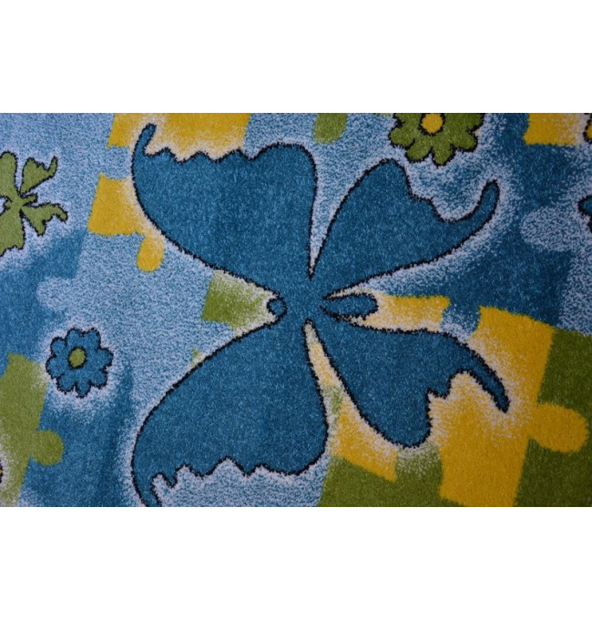 Dětský koberec Kids Motýle modrý C429