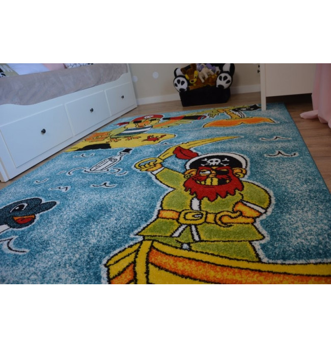 Dětský koberec Kids Piráti modrý C416