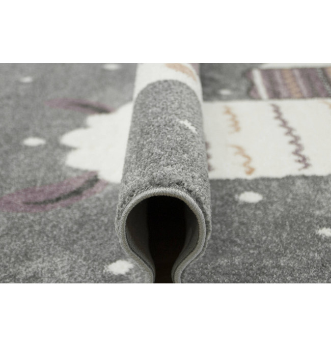 Dětský koberec Lima C261A Lama světle šedý / krémový