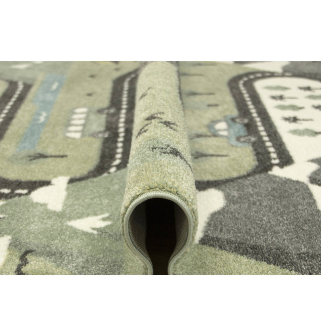 Dětský koberec Lima C266A zelený / krémový