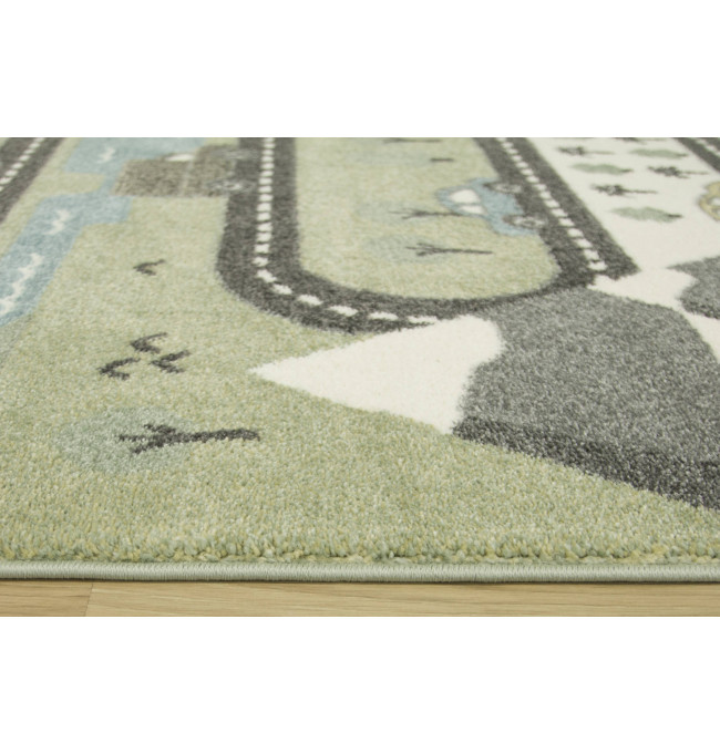 Dětský koberec Lima C266A zelený / krémový