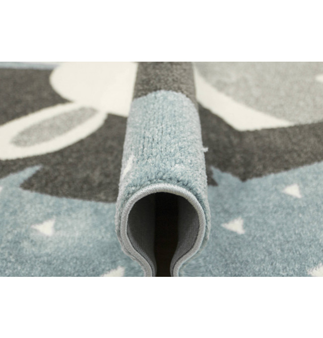 Dětský koberec Lima C885A Zebra modrý / krémový