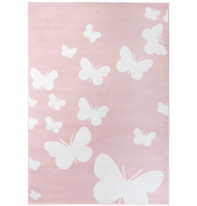 Dětský koberec PINKY T629A Butterfly růžový