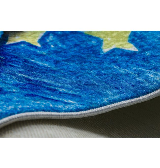 Dětský koberec protiskluzový BAMBINO 2265 Kosmos, raketa modrý