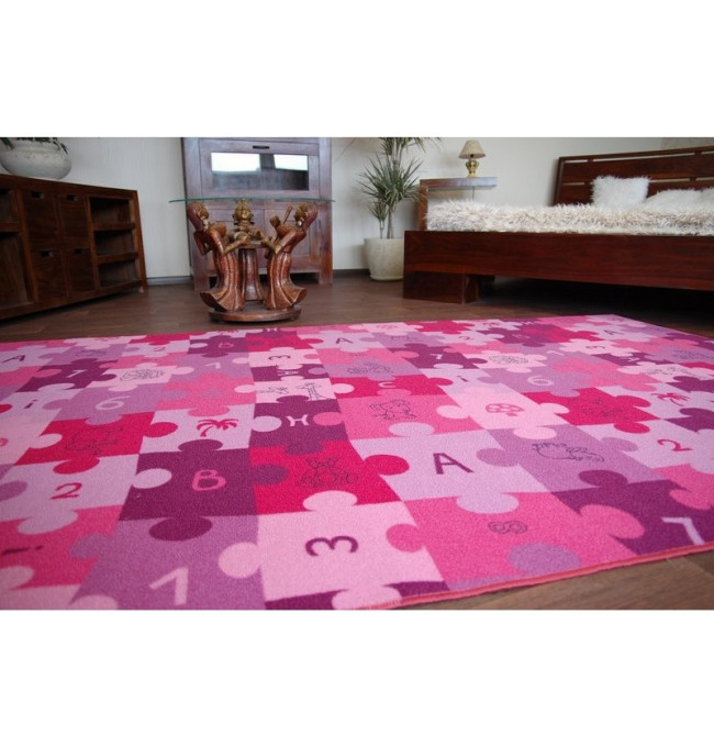 Detský koberec PUZZLE fiolet