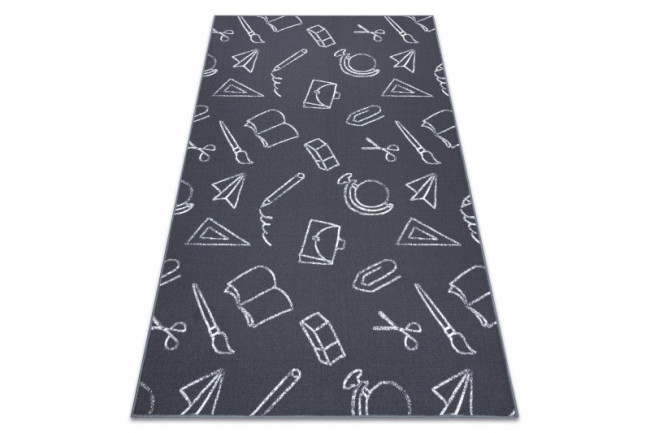 Dětský koberec SCHOOL šedý