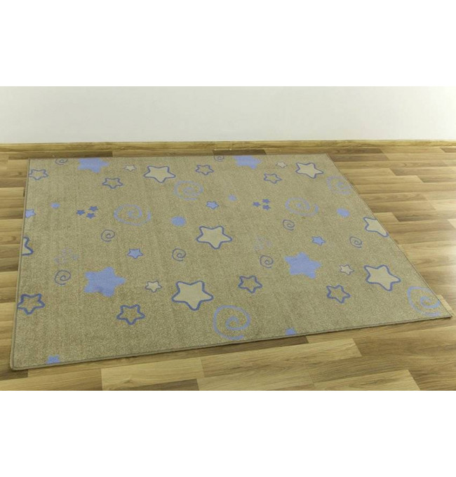 Detský koberec Stars Pastelové hviezdičky, béžový / modrý