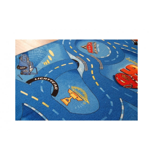 Dětský metrážový koberec DISNEY CARS nebeský