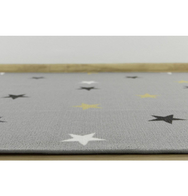 Detský metrážny koberec Stars 19 sivý