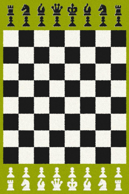 Dětský koberec Agnella Funky Top šachy zelený