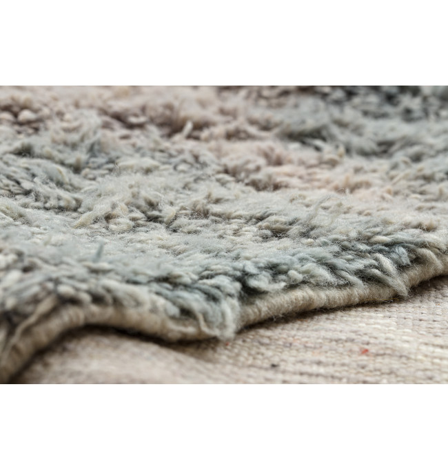 Ručne tkaný vlnený koberec BERBER BJ1115 Boujaad berber kosoštvorce, modrý / sivý