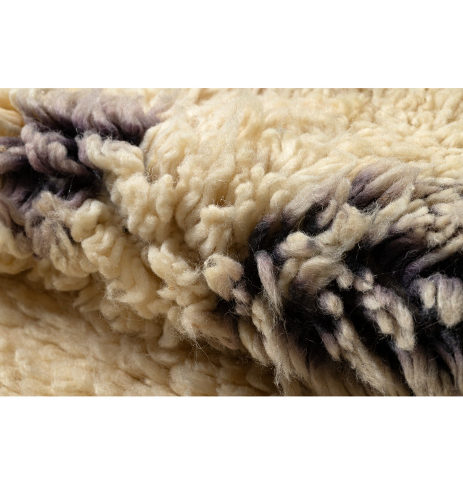 Ručně tkaný vlněný koberec BERBER BJ1127 Boujaad berber kosočtverce / tečky, béžový / šedý
