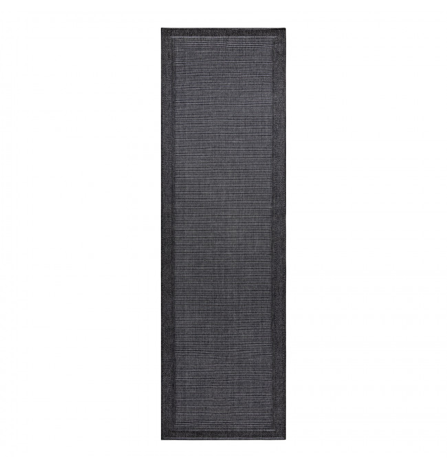 Šňůrkový koberec / běhoun SIZAL TIMO 5979 outdoor černý