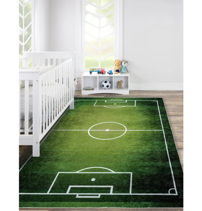 Dětský koberec JUNIOR 51307.803 hřiště / fotbal, zelený