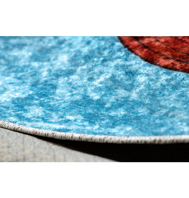 Detský koberec JUNIOR 51594.801 rybky, kruh modrý 