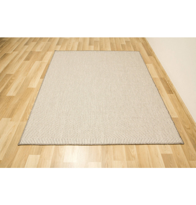 Šňůrkový oboustranný koberec Brussels 205150/10010 stříbrný / šedý / krémový