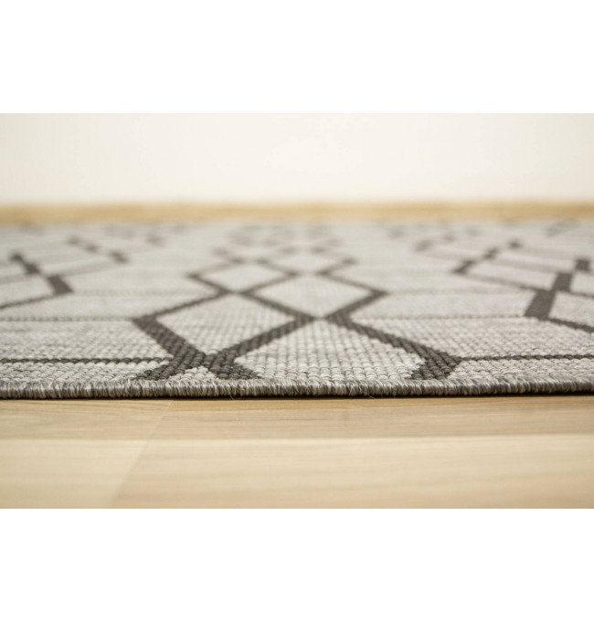 Šnúrkový obojstranný koberec Brussels 205178/11020 Night antracitový / sivý