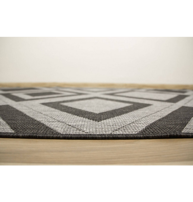 Šnúrkový obojstranný koberec Brussels 205386/11010 antracitový / sivý