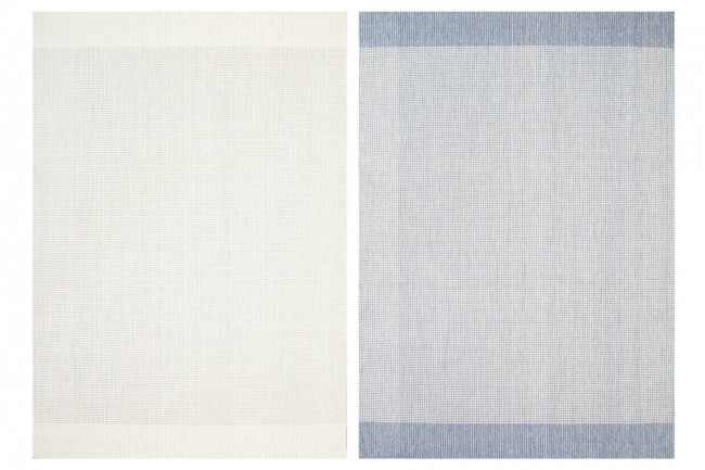 Šňůrkový oboustranný koberec Brussels 205664/10310 modrý / krémový