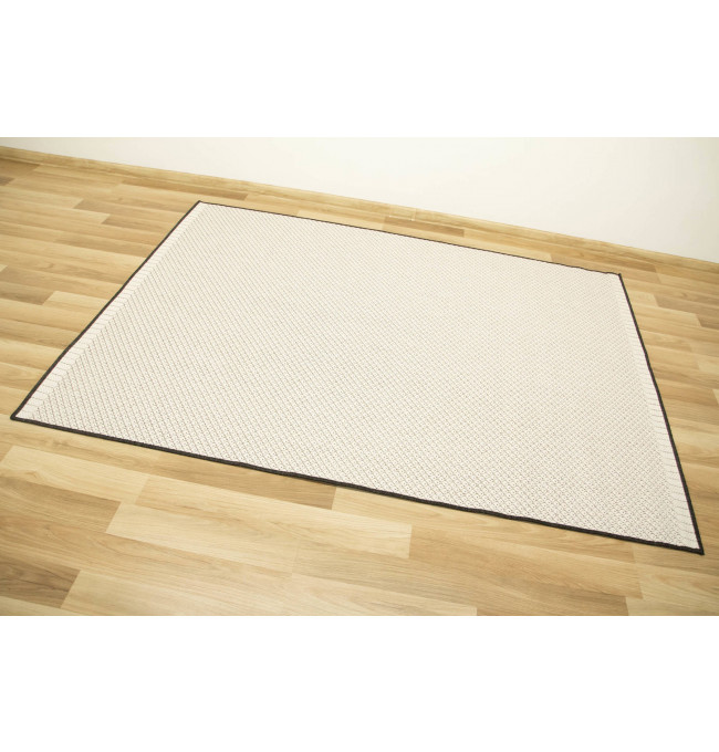 Šňůrkový oboustranný koberec Brussels 205668/10110 antracitový/krémový