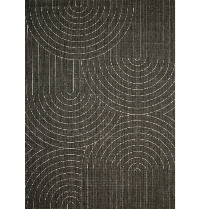 Šnúrkový obojstranný koberec Brussels 205689/10110 antracyt / krémový 