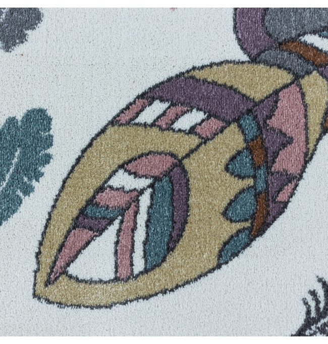 Detský koberec Funny indián, fialový / krémový 