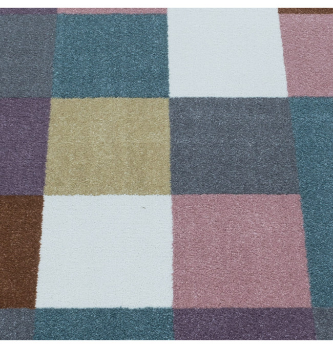 Detský koberec Funny štvorčeky, viacfarebný