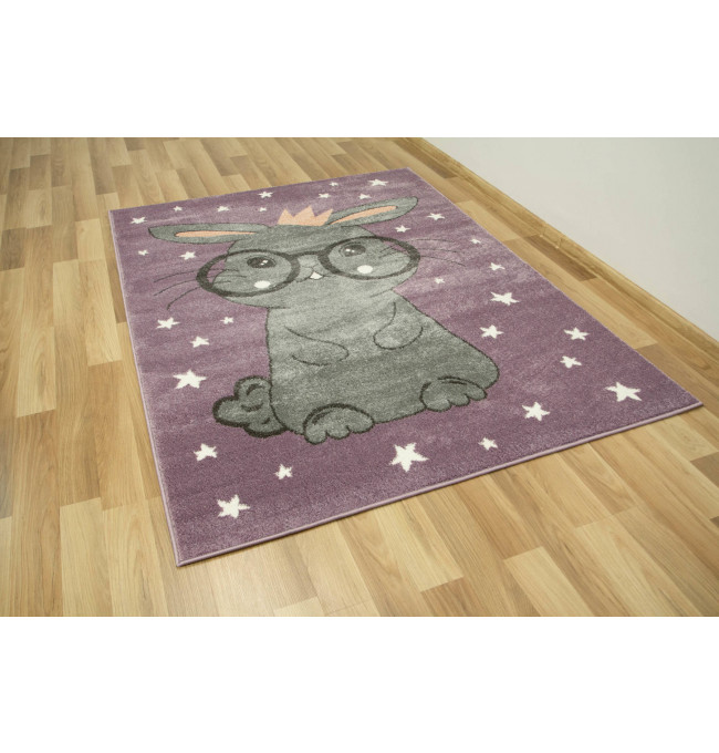 Dětský koberec Lima 9377C fialový / šedý