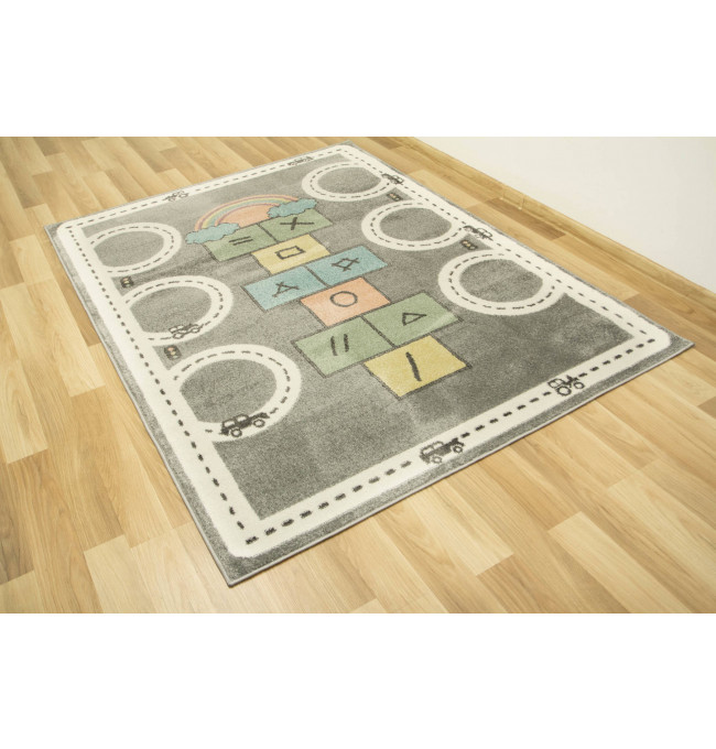 Detský koberec Lima C260C sivý/krémový