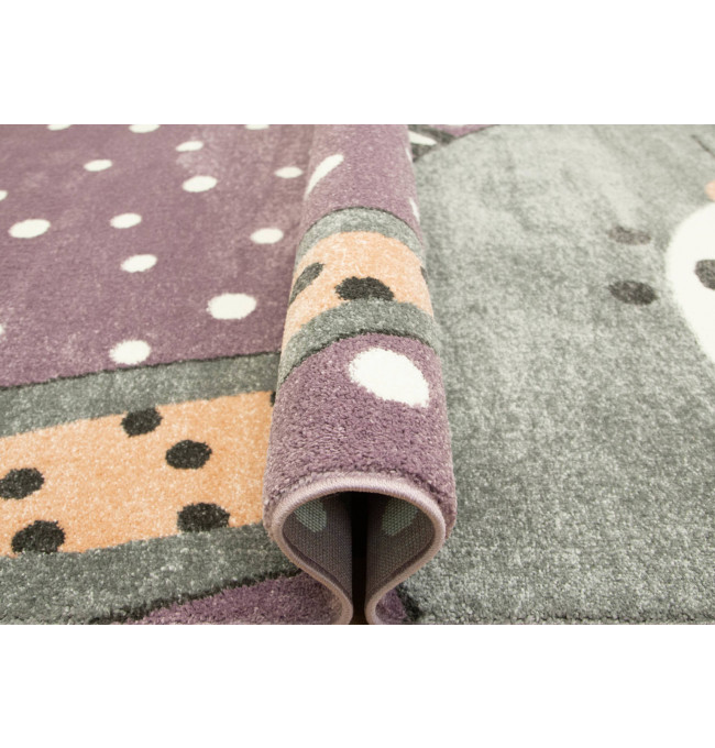Dětský koberec Lima 1316C fialový/šedý