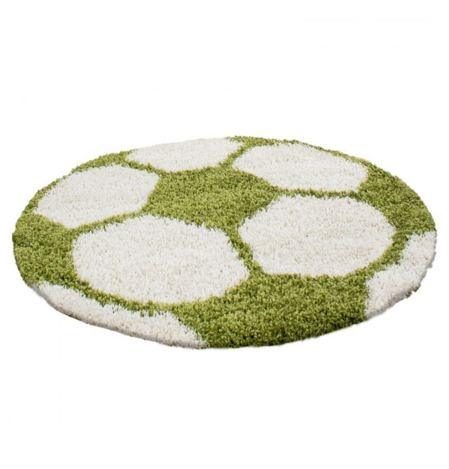 Detský koberec Fun lopta, krémový / zelený kruh 