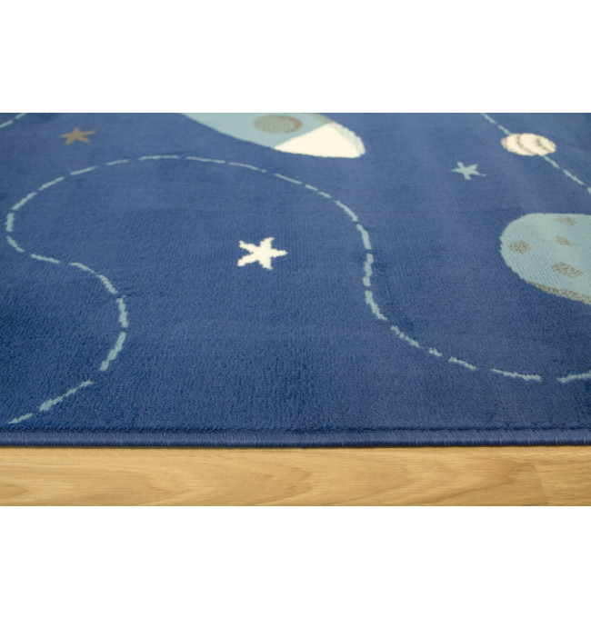 Detský koberec Kids 534547/94955 Jeans Kosmos modrý / tyrkysový