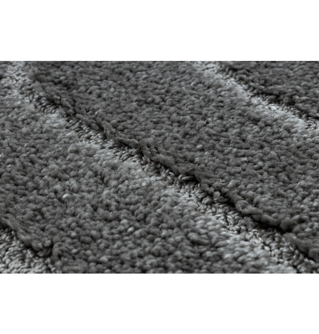 Koupelnový kobereček SUPREME WAVES vlny, šedý kruh