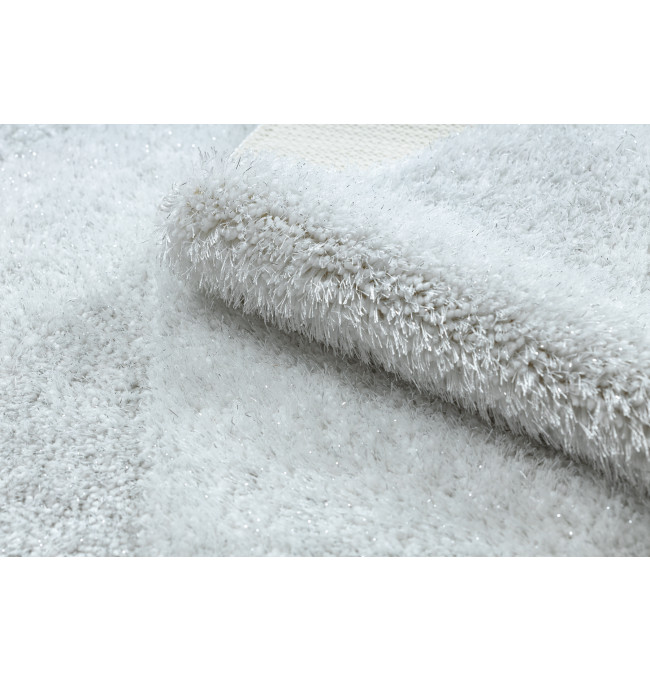 Koupelnový kobereček SYNERGY glamour / lurex, bílý